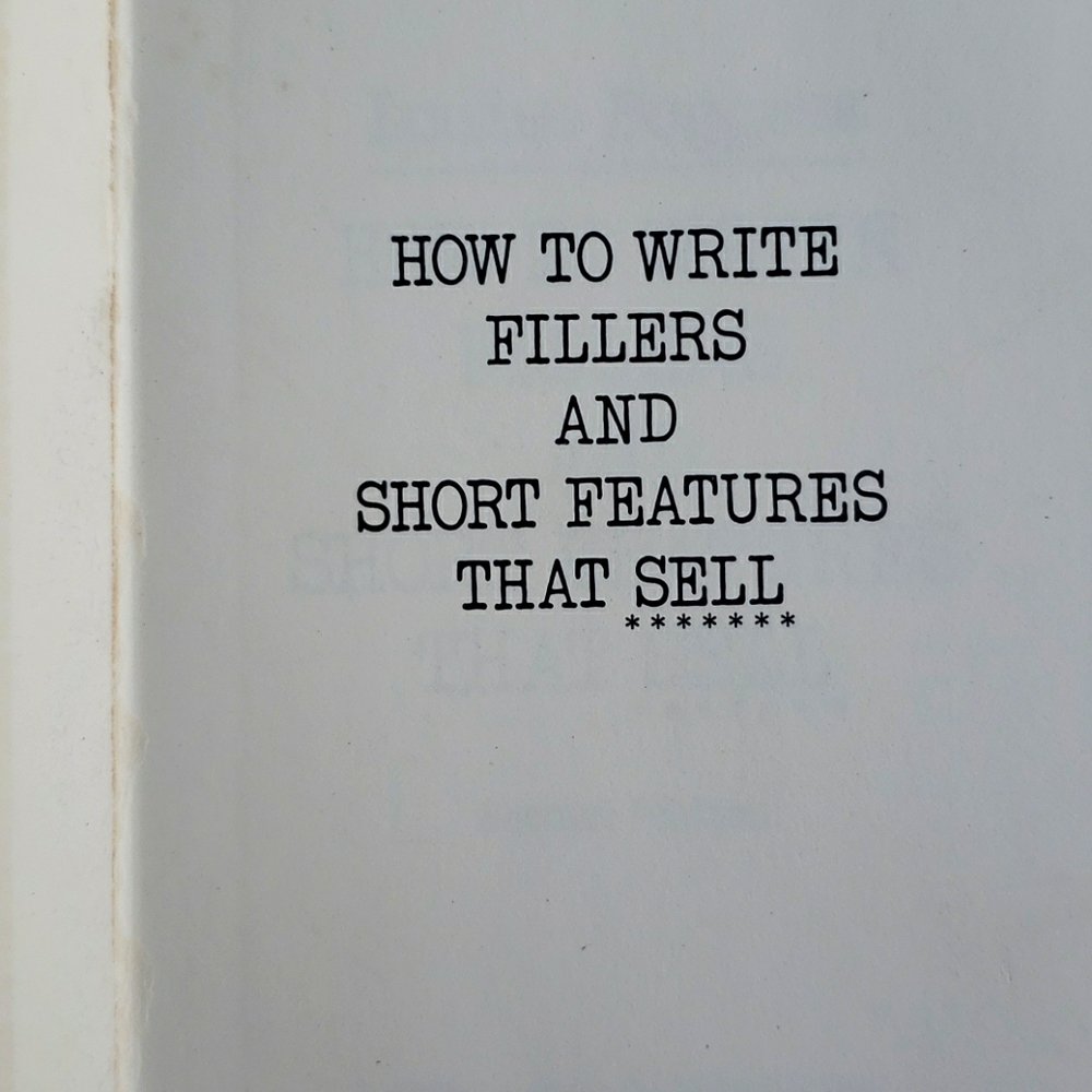 How To Write Fillers and Short Stories That Sell